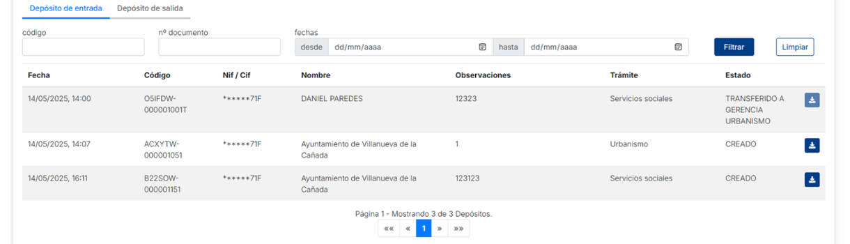 listado